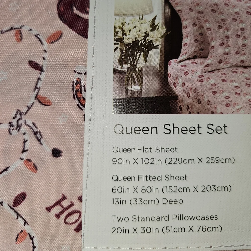 🚩SOLD🚩Berkshire Artist Series Sheet Set Ho Ho Howdy Queen - Picture 2 of 2